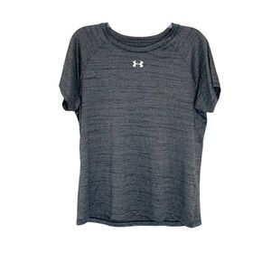 Under Armor Running Activewear Women’s Heathered Grey Loose T-Shirt Size Large L